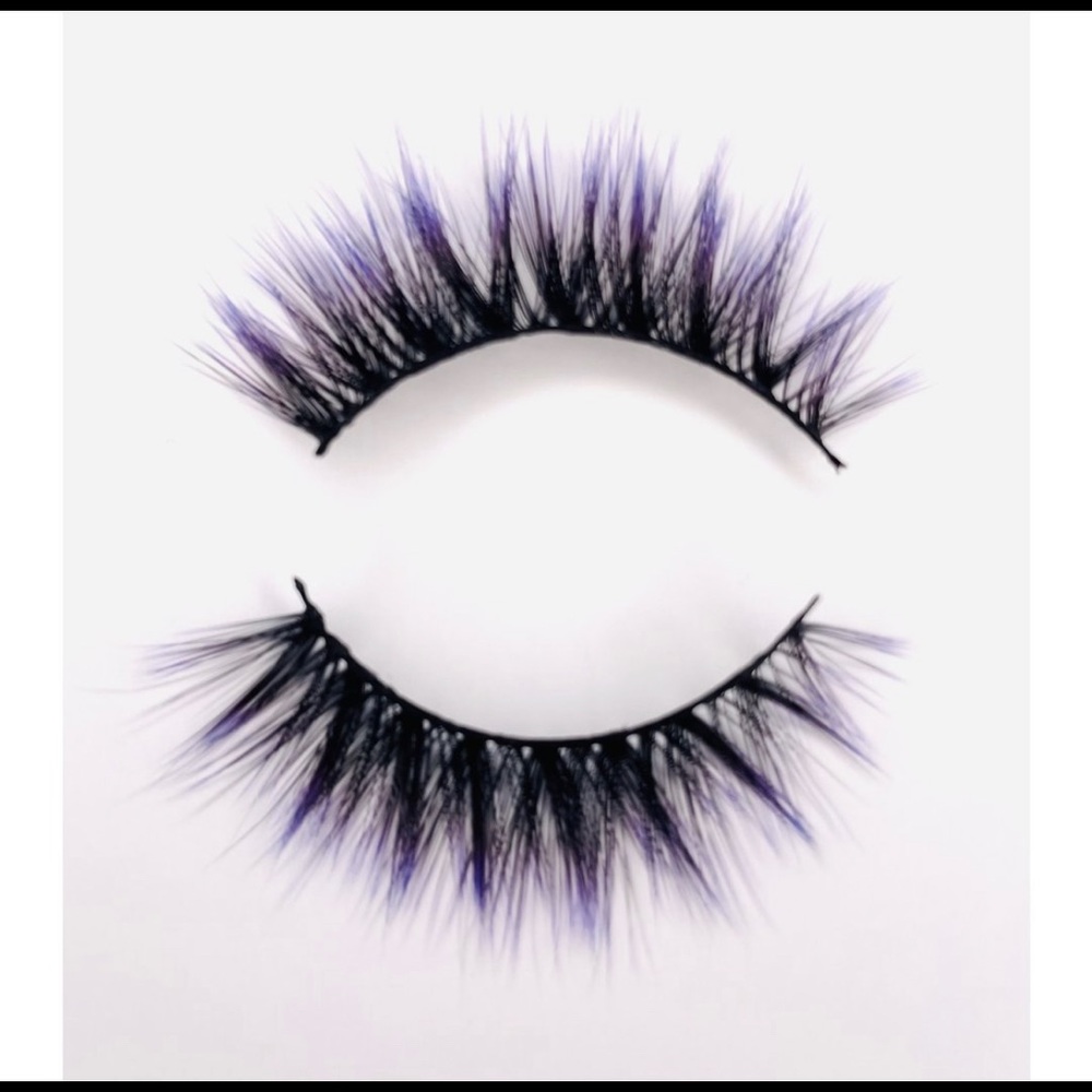 Faux Mink Colored Lashes/ Color Purple /Her name is Majestic